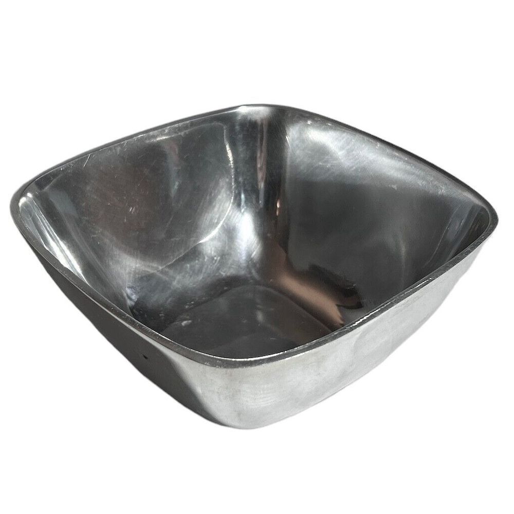 Pottery Barn Barona Aluminum  Metal Square Bowl